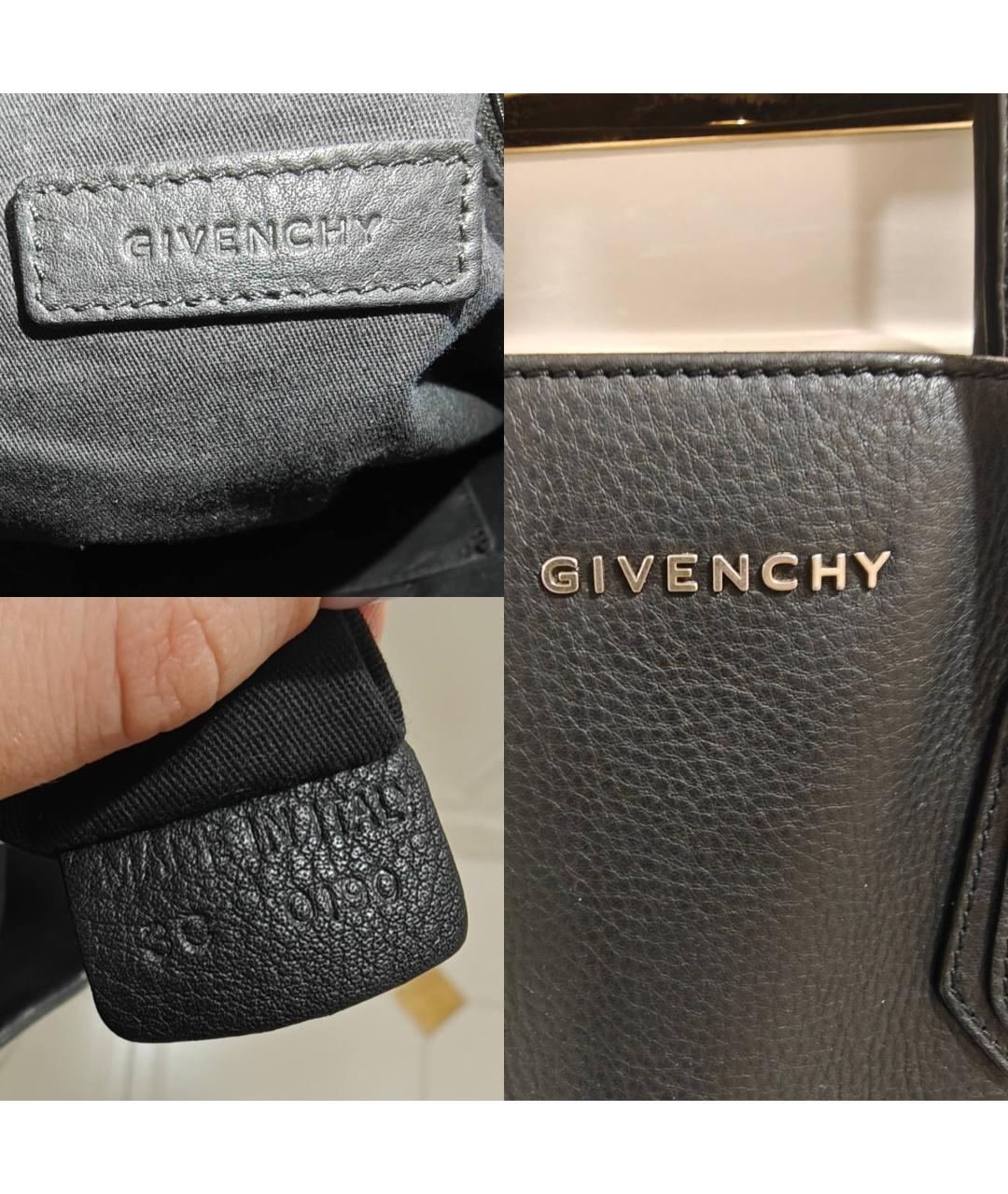 GIVENCHY Черная кожаная сумка тоут, фото 5