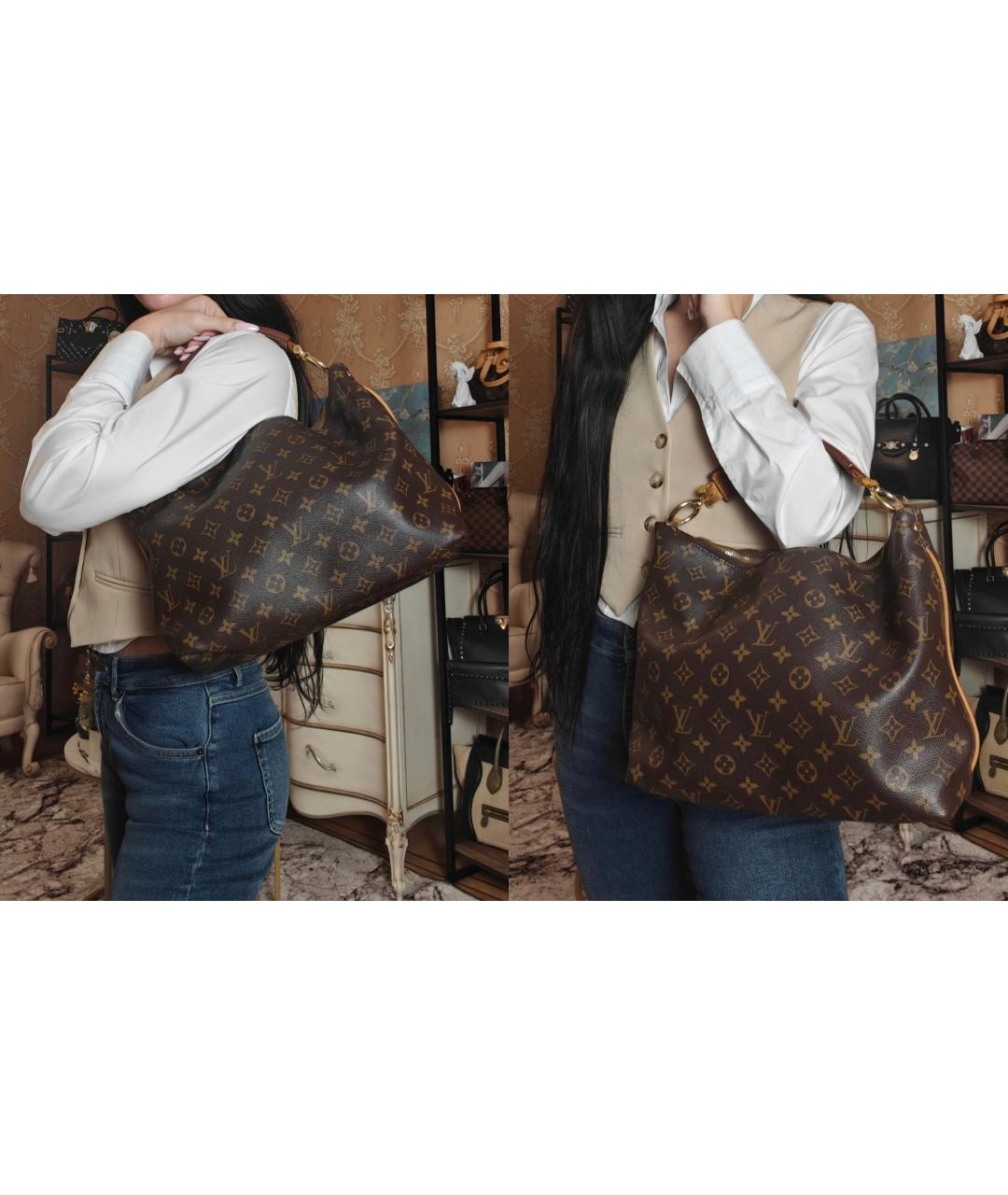 LOUIS VUITTON Коричневая сумка с короткими ручками, фото 4