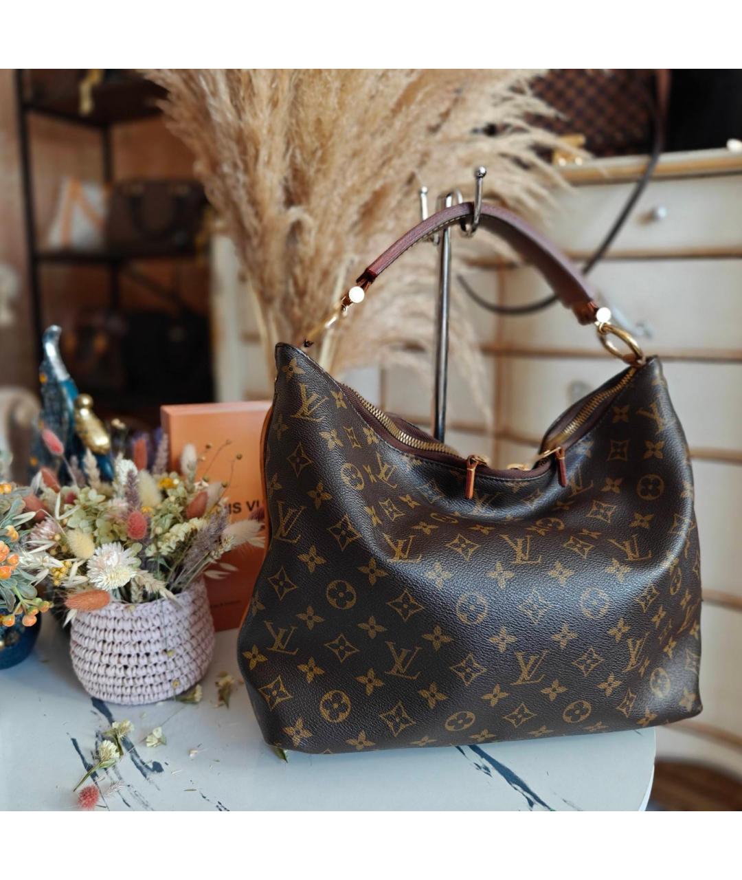 LOUIS VUITTON Коричневая сумка с короткими ручками, фото 2