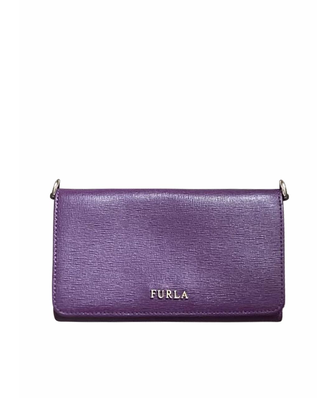 FURLA Фиолетовая кожаная поясная сумка, фото 1