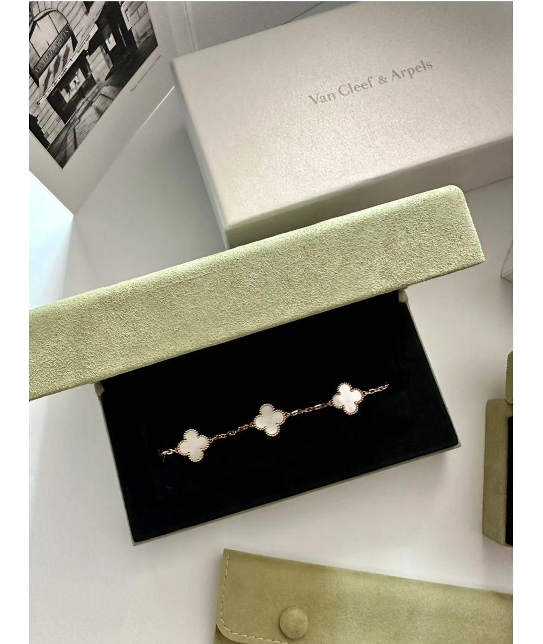 VAN CLEEF & ARPELS Белый браслет из желтого золота, фото 2