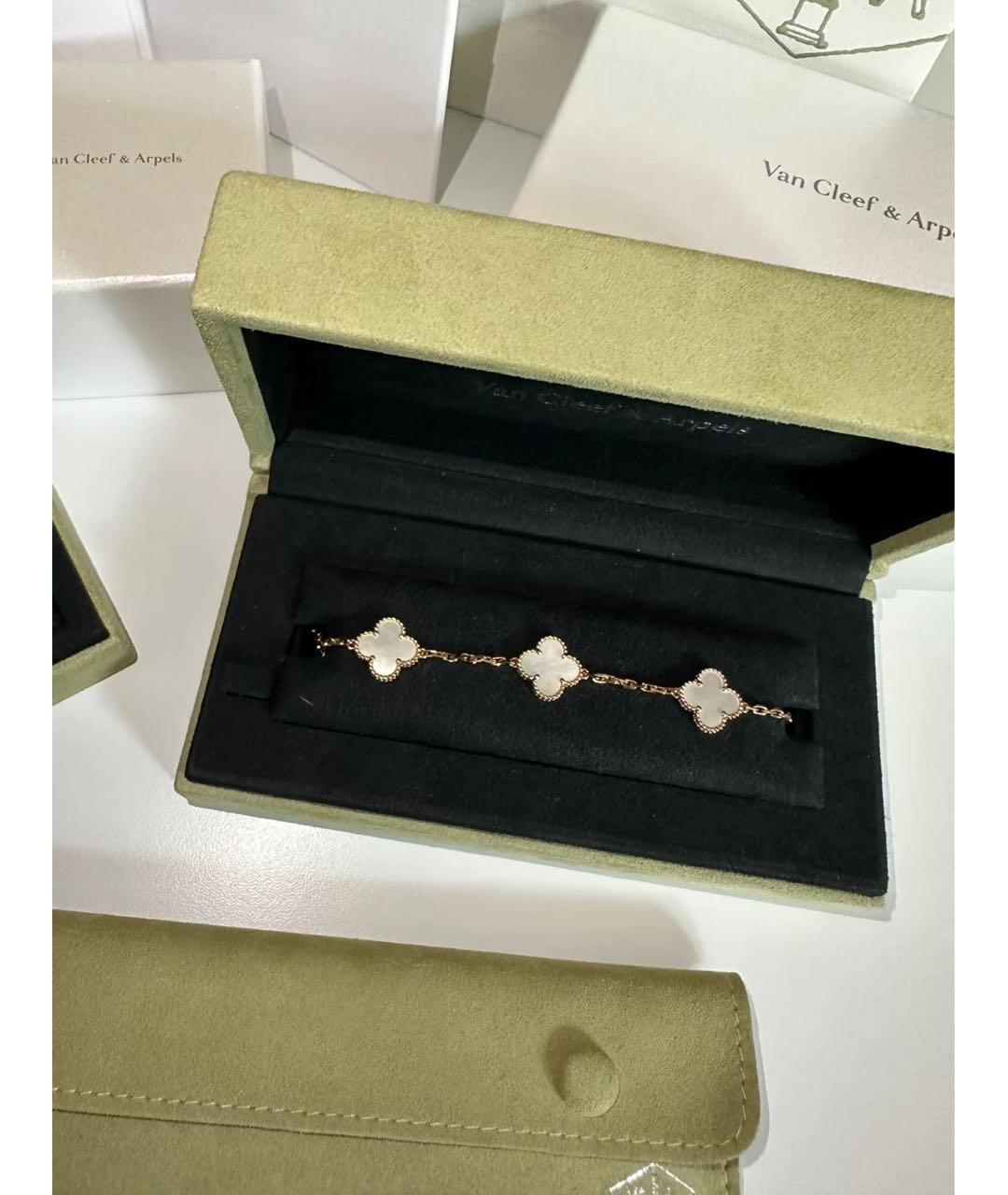 VAN CLEEF & ARPELS Белый браслет из желтого золота, фото 3
