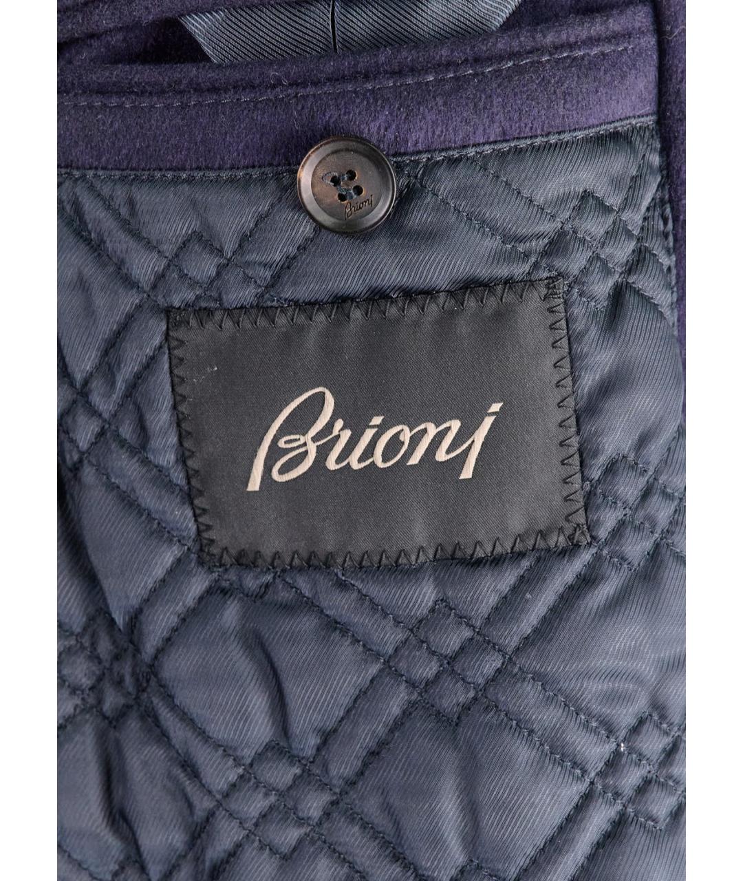 BRIONI Темно-синее шерстяное пальто, фото 3