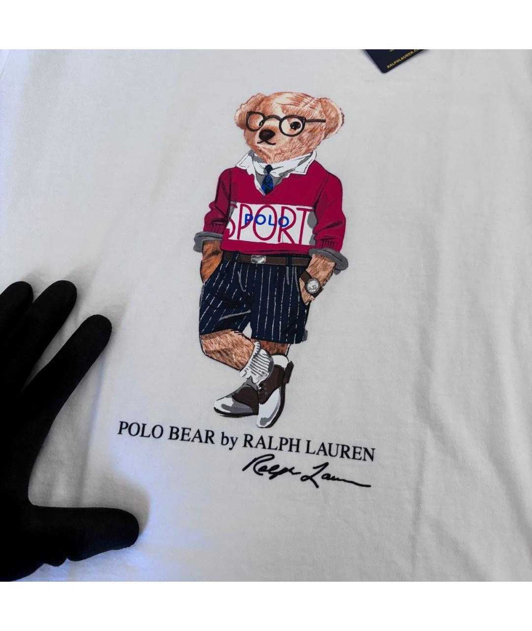 POLO RALPH LAUREN Белая хлопковая футболка, фото 3