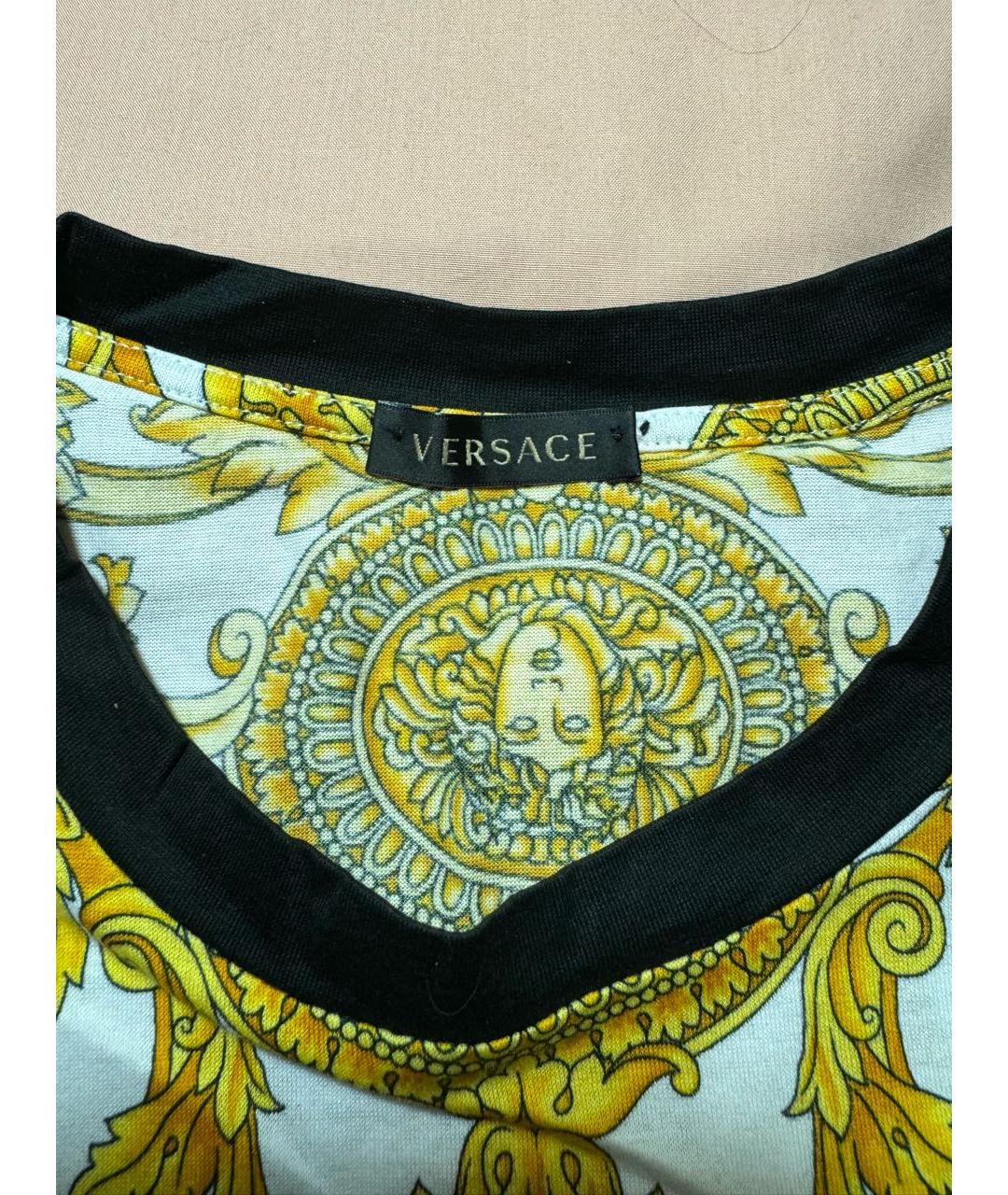 VERSACE Мульти хлопковая футболка, фото 3