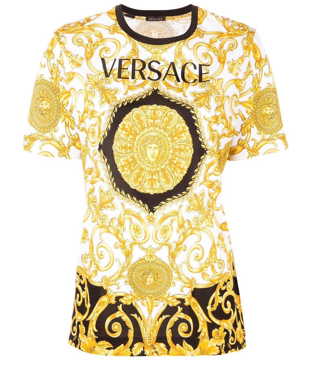 VERSACE Мульти хлопковая футболка, фото 1