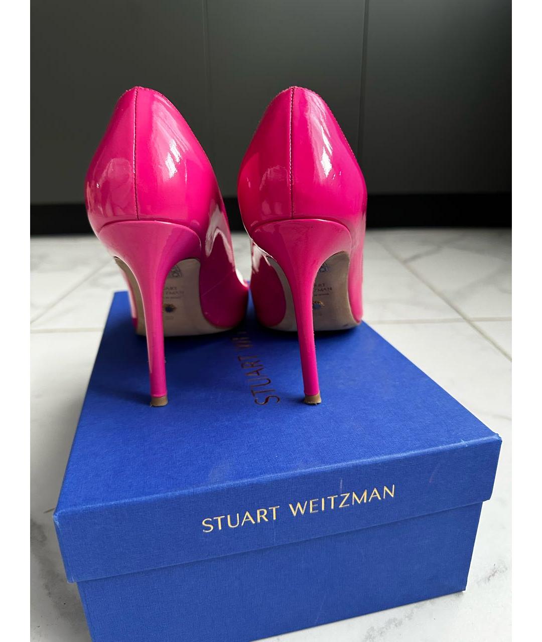 STUART WEITZMAN Розовые туфли из лакированной кожи, фото 2