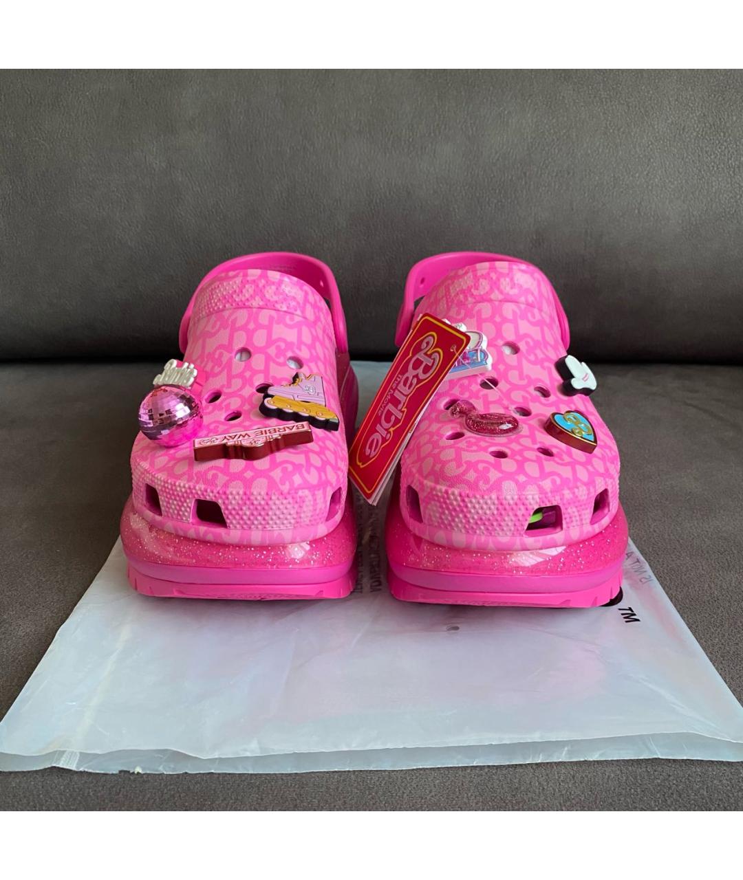 CROCS Розовые резиновые сабо, фото 2