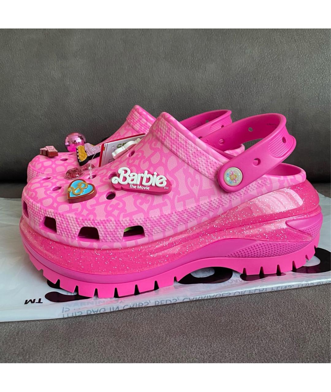 CROCS Розовые резиновые сабо, фото 6