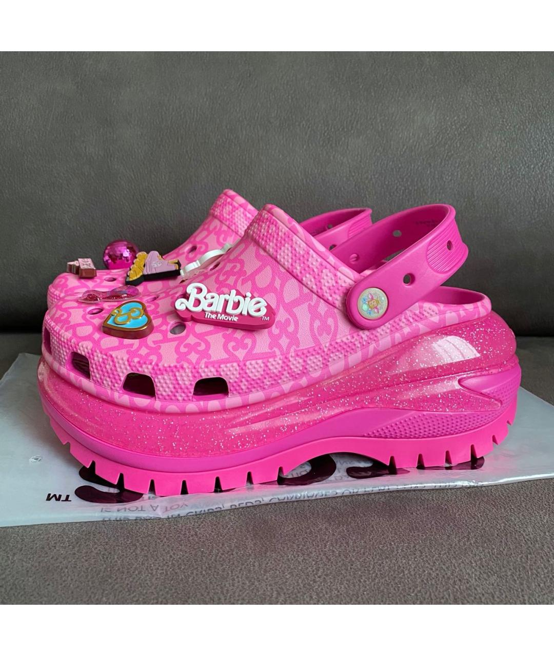 CROCS Розовые резиновые сабо, фото 6