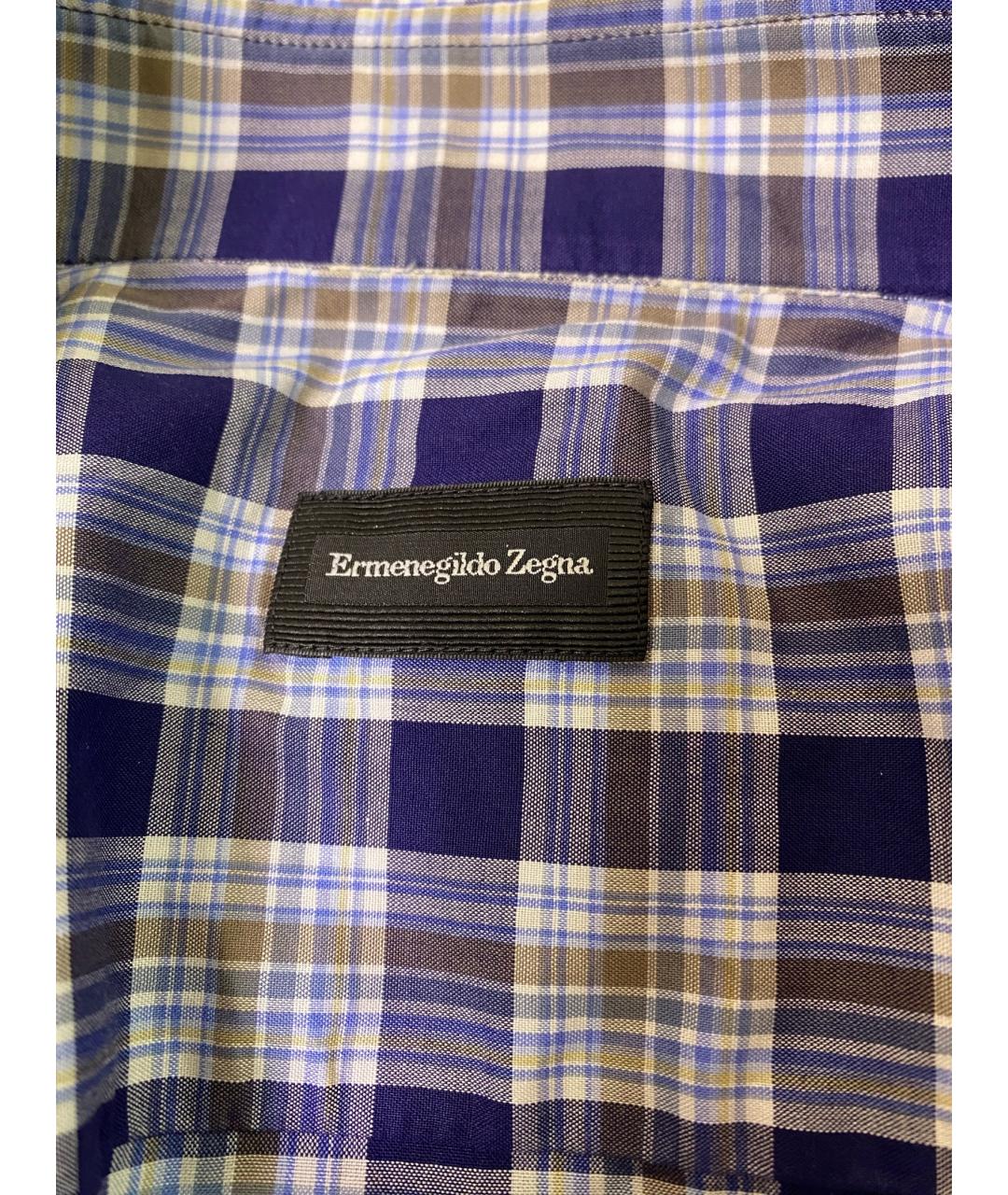 ERMENEGILDO ZEGNA Мульти хлопковая классическая рубашка, фото 4