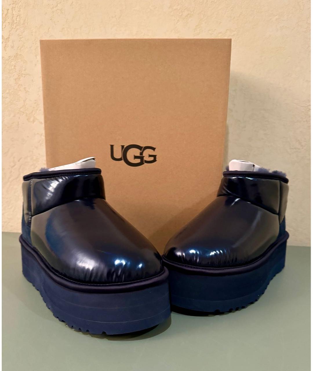 UGG AUSTRALIA Темно-синие текстильные ботинки, фото 6