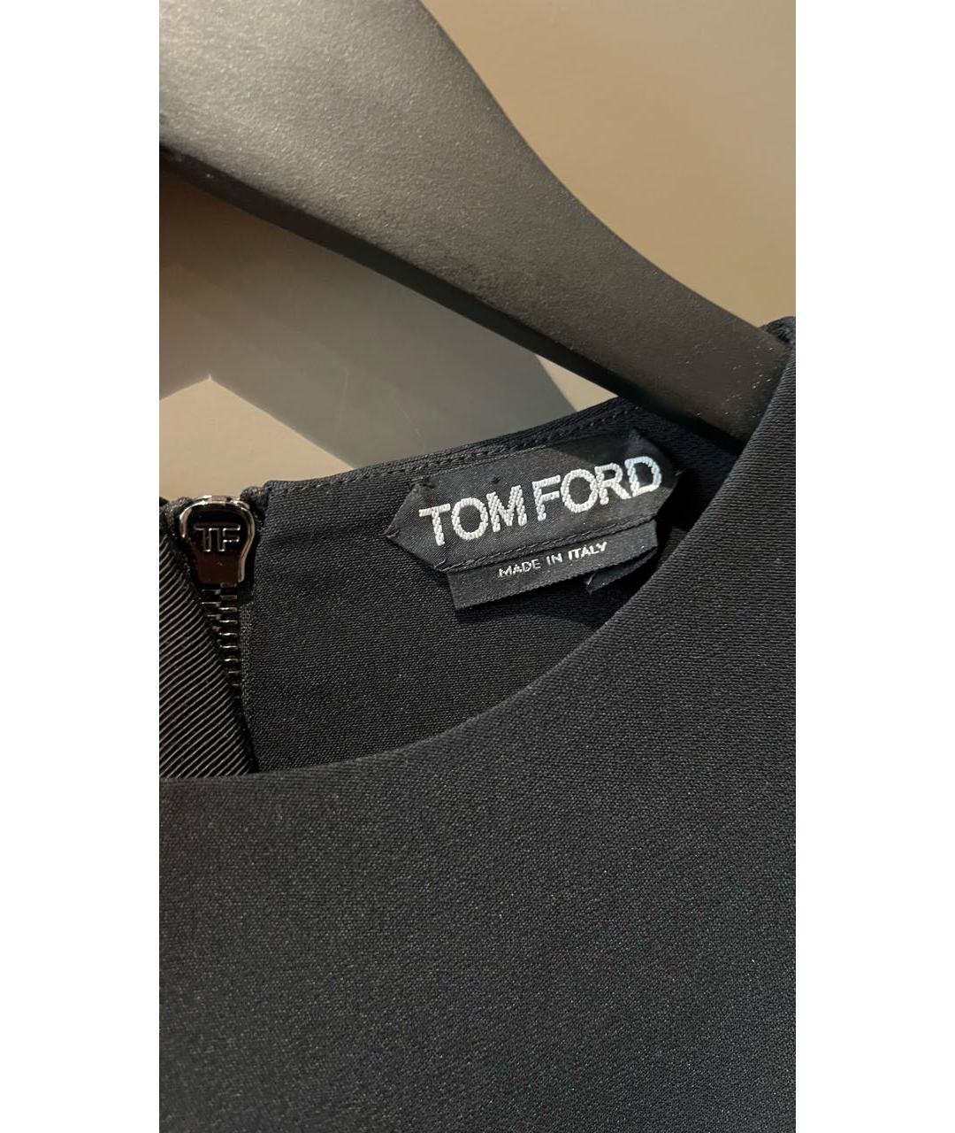 TOM FORD Черное вискозное коктейльное платье, фото 9