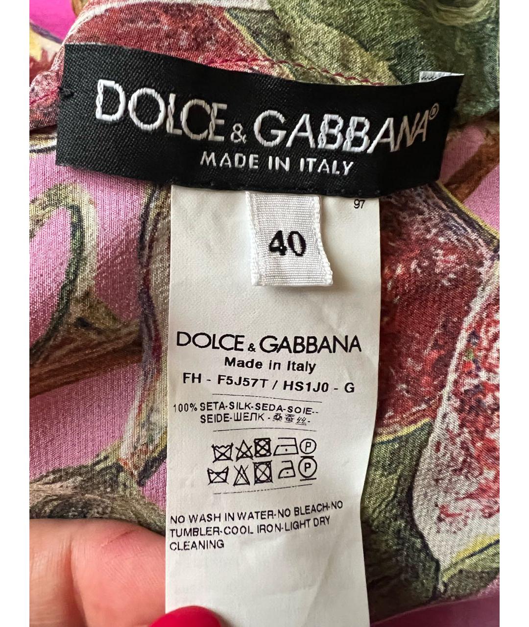 DOLCE&GABBANA Мульти шелковая рубашка, фото 3