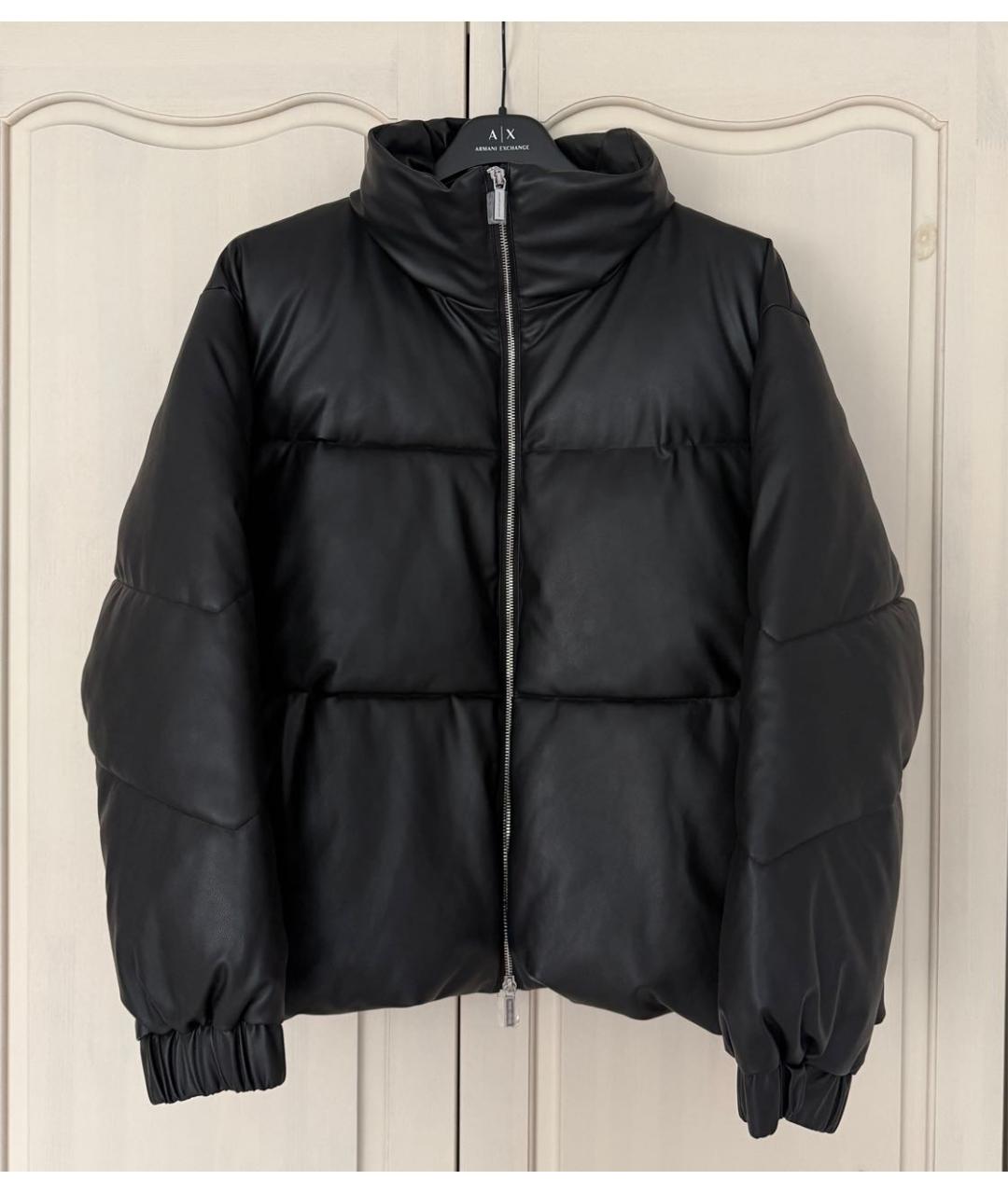 ARMANI EXCHANGE Черный полиэстеровый пуховик, фото 6
