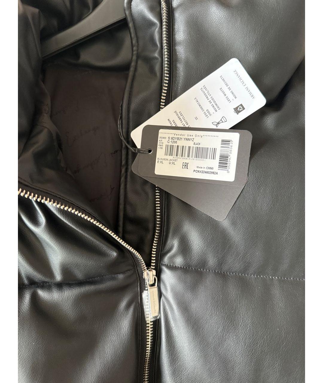 ARMANI EXCHANGE Черный полиэстеровый пуховик, фото 5