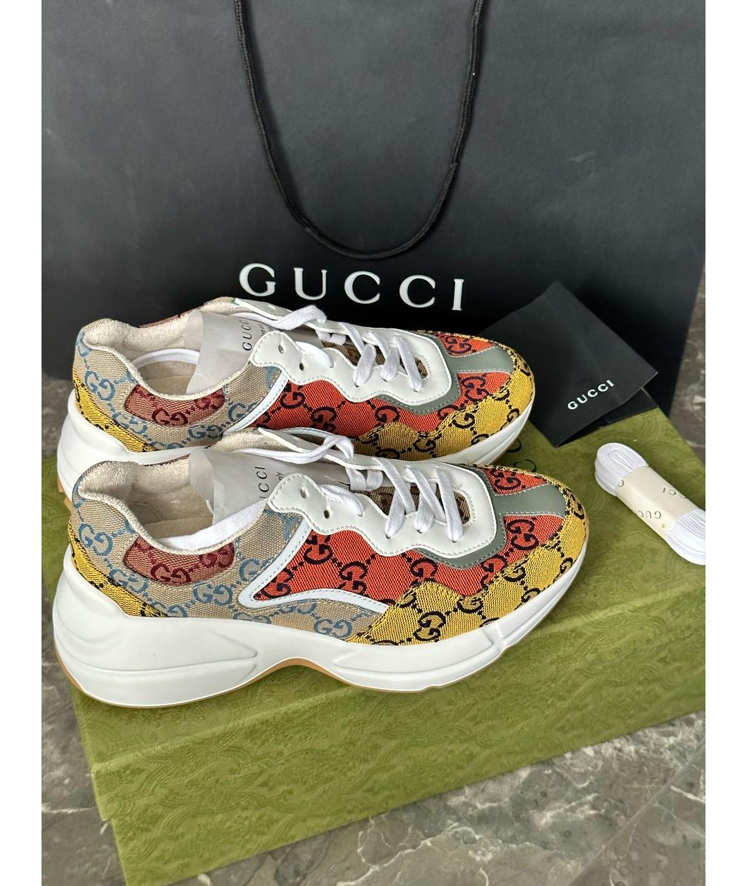 GUCCI Мульти текстильные кроссовки, фото 3