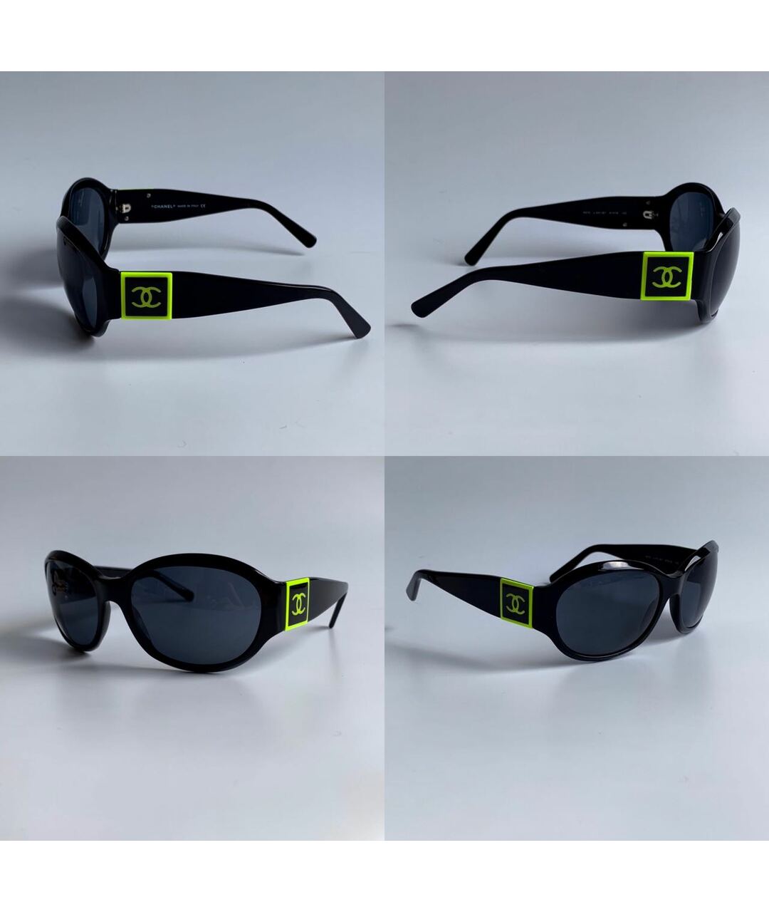 CHANEL PRE-OWNED Черные пластиковые солнцезащитные очки, фото 4