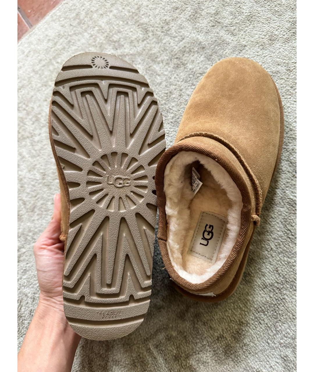 UGG AUSTRALIA Бежевые замшевые ботинки, фото 2