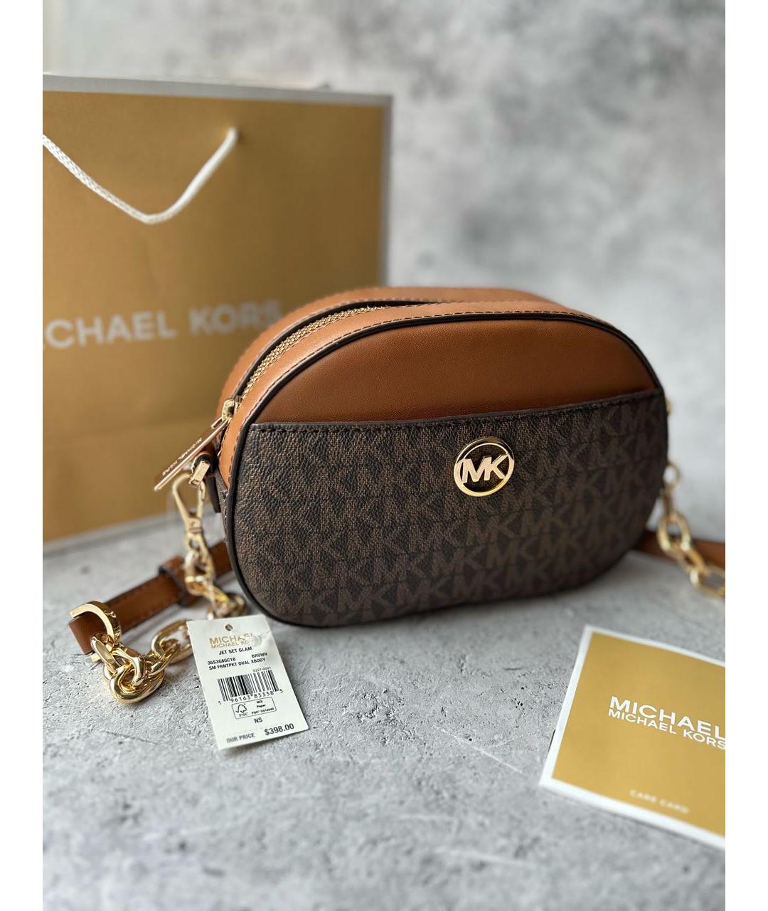 MICHAEL KORS Коричневая сумка через плечо, фото 2