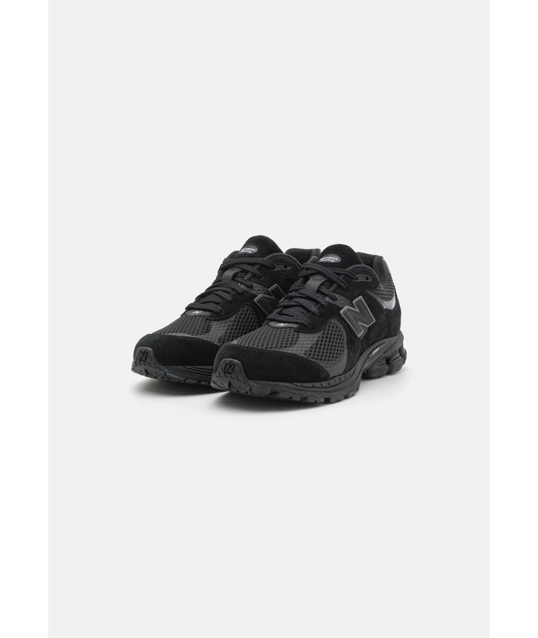 NEW BALANCE Черные кожаные низкие кроссовки / кеды, фото 3
