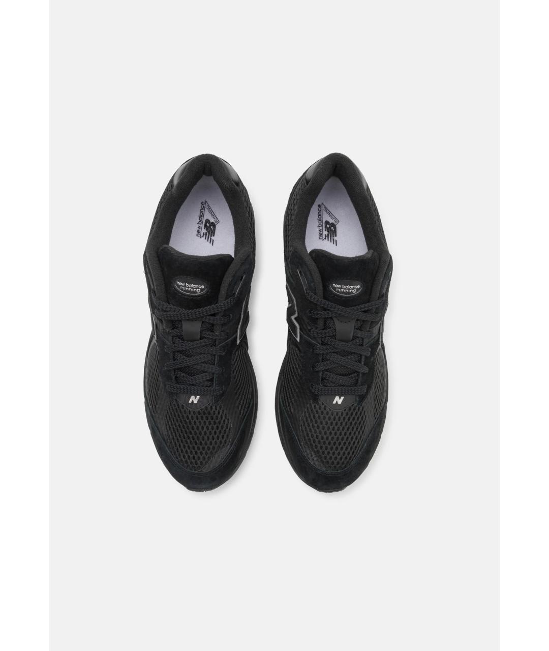 NEW BALANCE Черные кожаные низкие кроссовки / кеды, фото 2