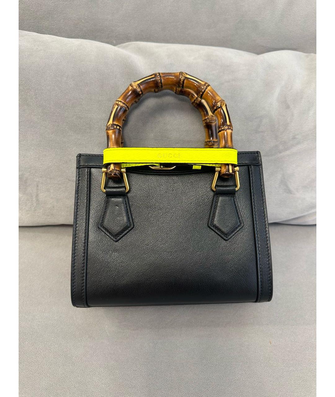 GUCCI Черная кожаная сумка с короткими ручками, фото 5