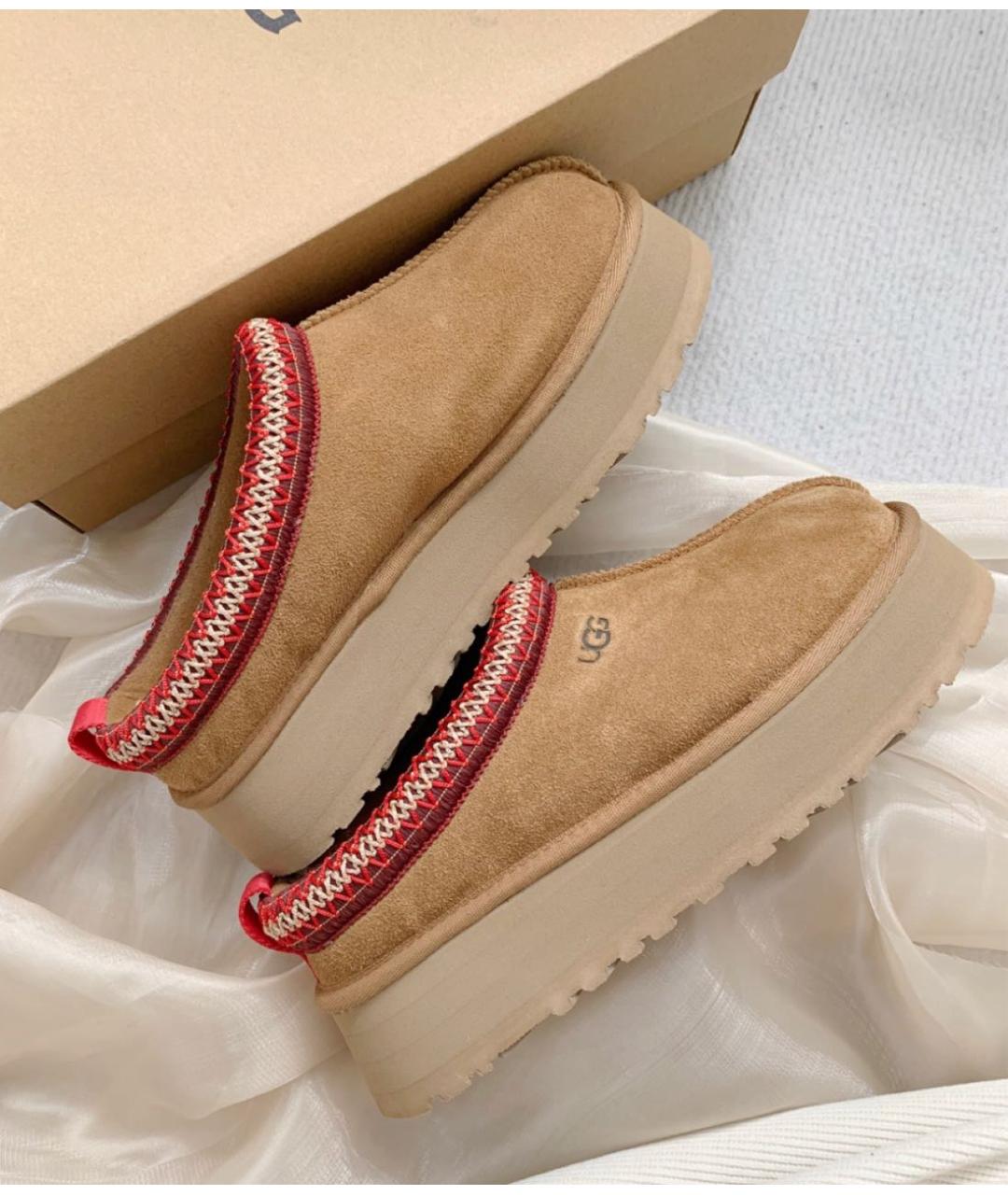 UGG AUSTRALIA Коричневые нубуковые ботинки, фото 7