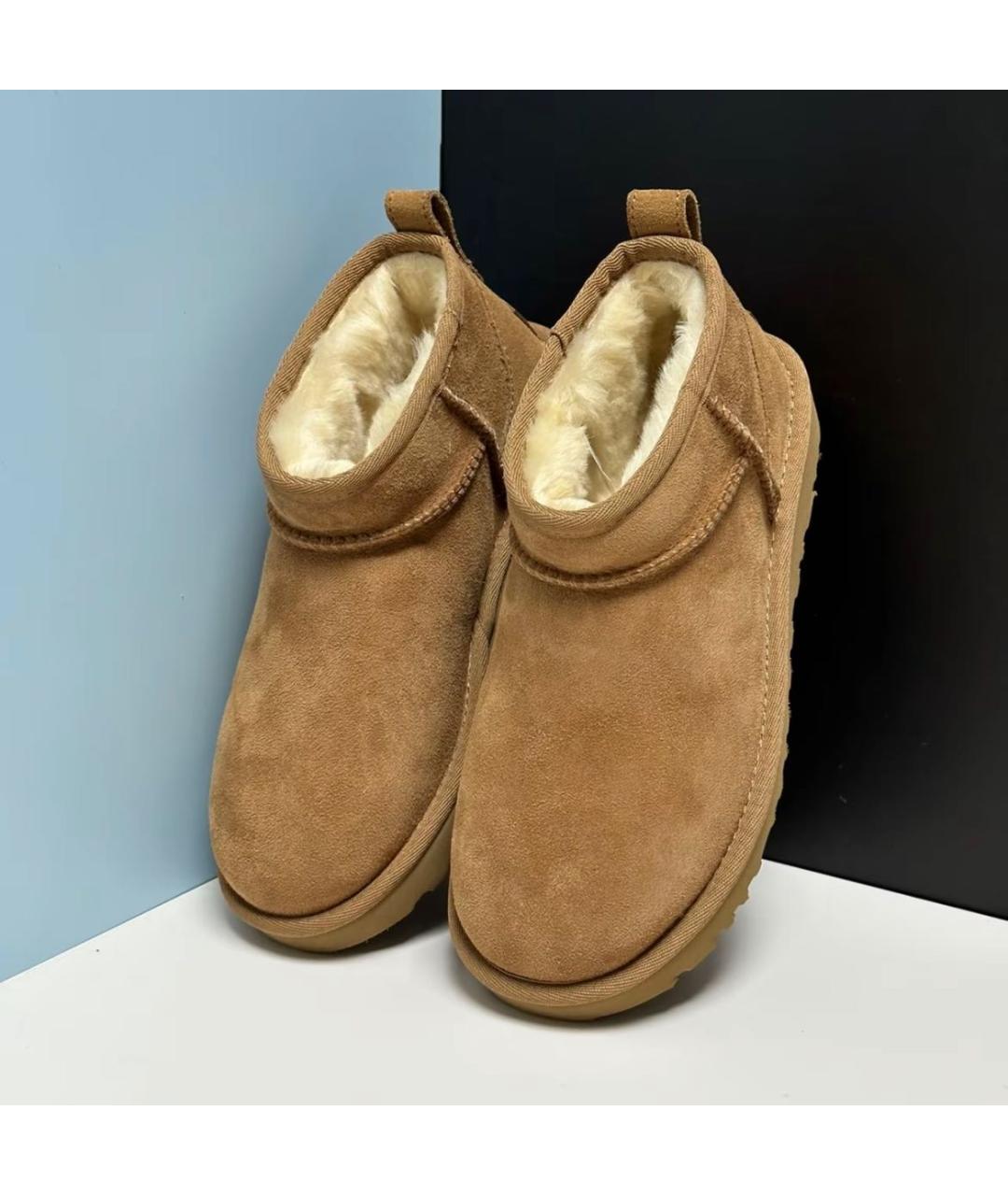 UGG AUSTRALIA Коричневые нубуковые ботинки, фото 3