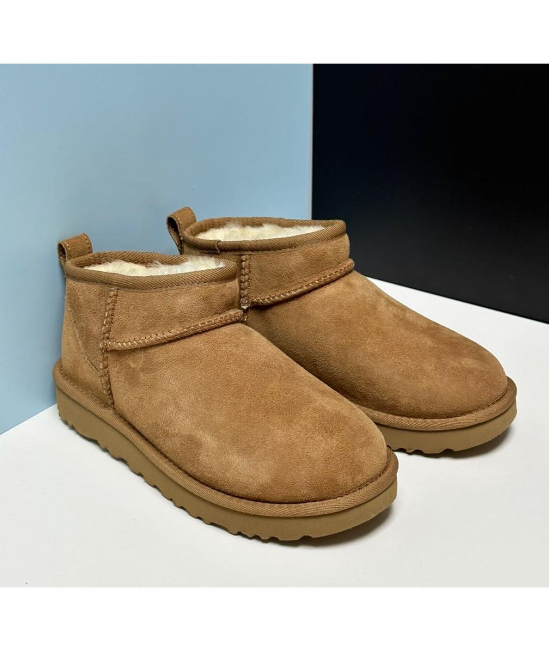 UGG AUSTRALIA Коричневые нубуковые ботинки, фото 2