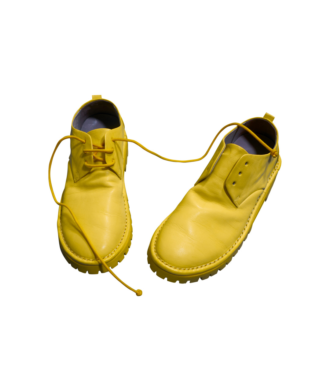 MARSELL Желтые кожаные брогги и оксфорды, фото 3