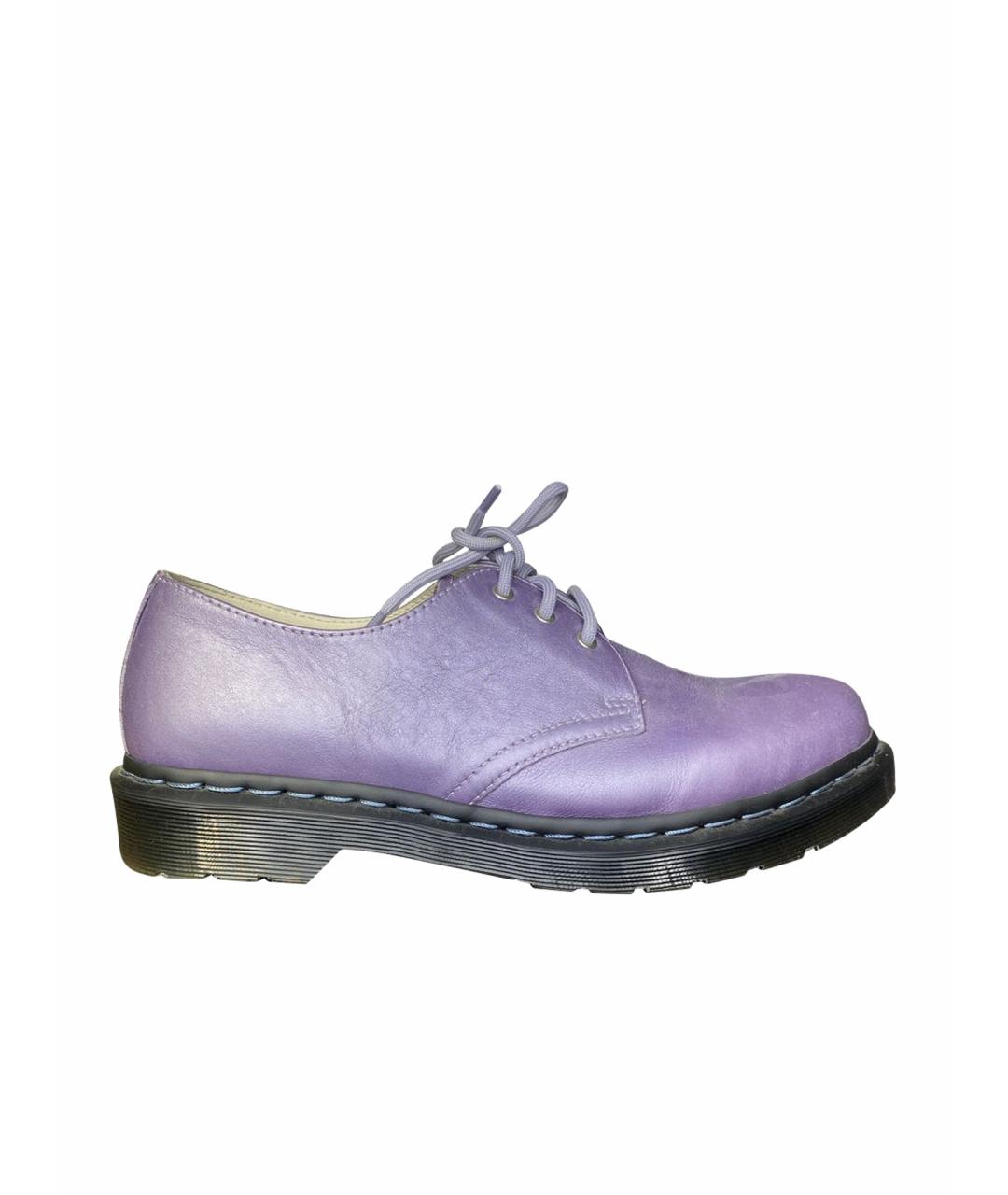 DR. MARTENS Фиолетовые кожаные брогги и оксфорды, фото 1