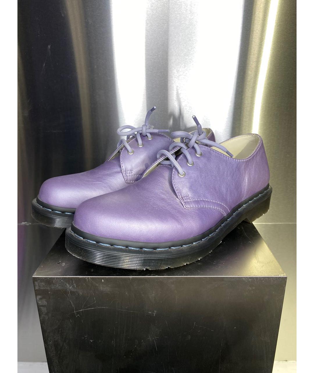 DR. MARTENS Фиолетовые кожаные брогги и оксфорды, фото 5