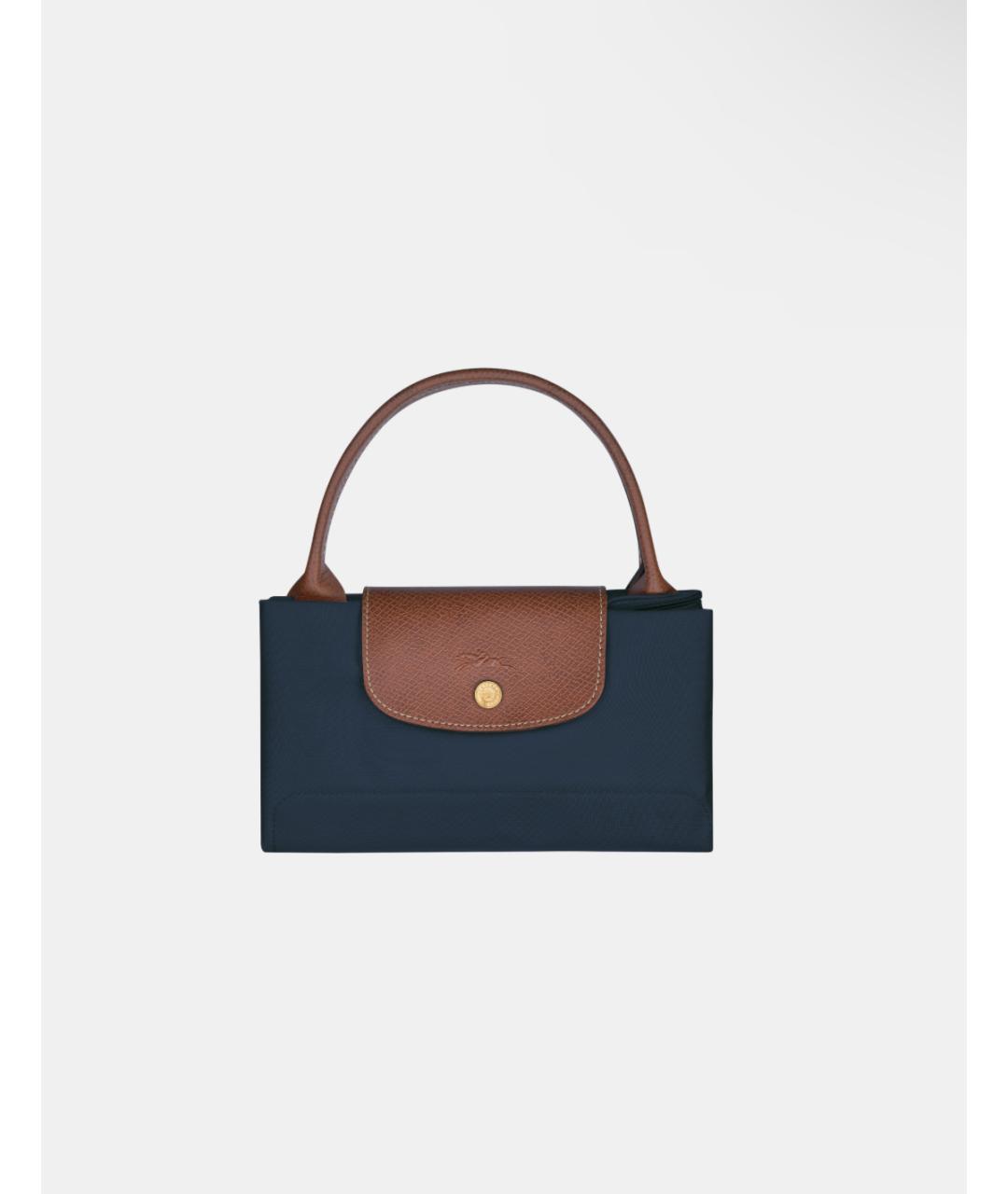 LONGCHAMP Синяя синтетическая сумка с короткими ручками, фото 4
