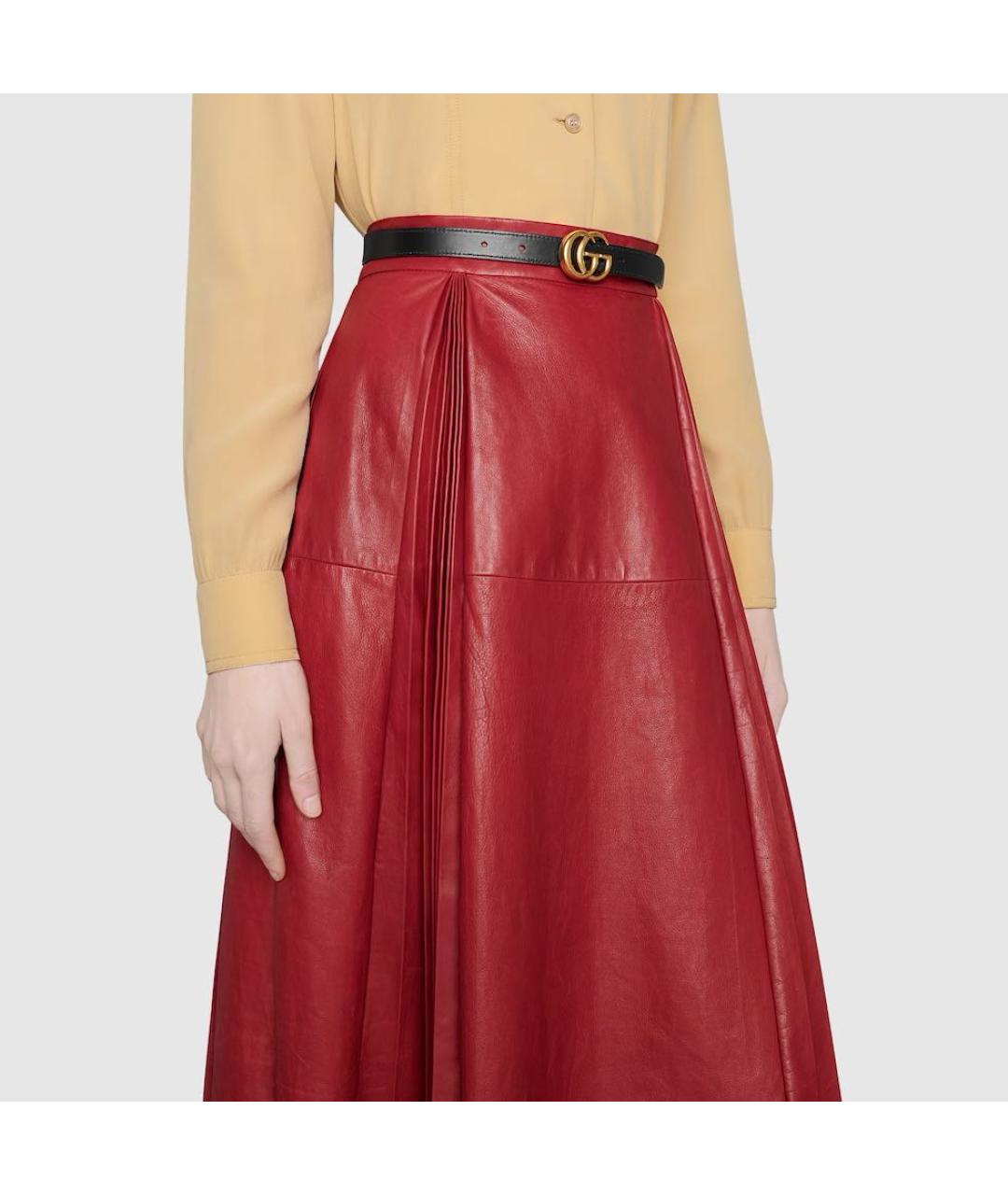 GUCCI Черный кожаный ремень, фото 8
