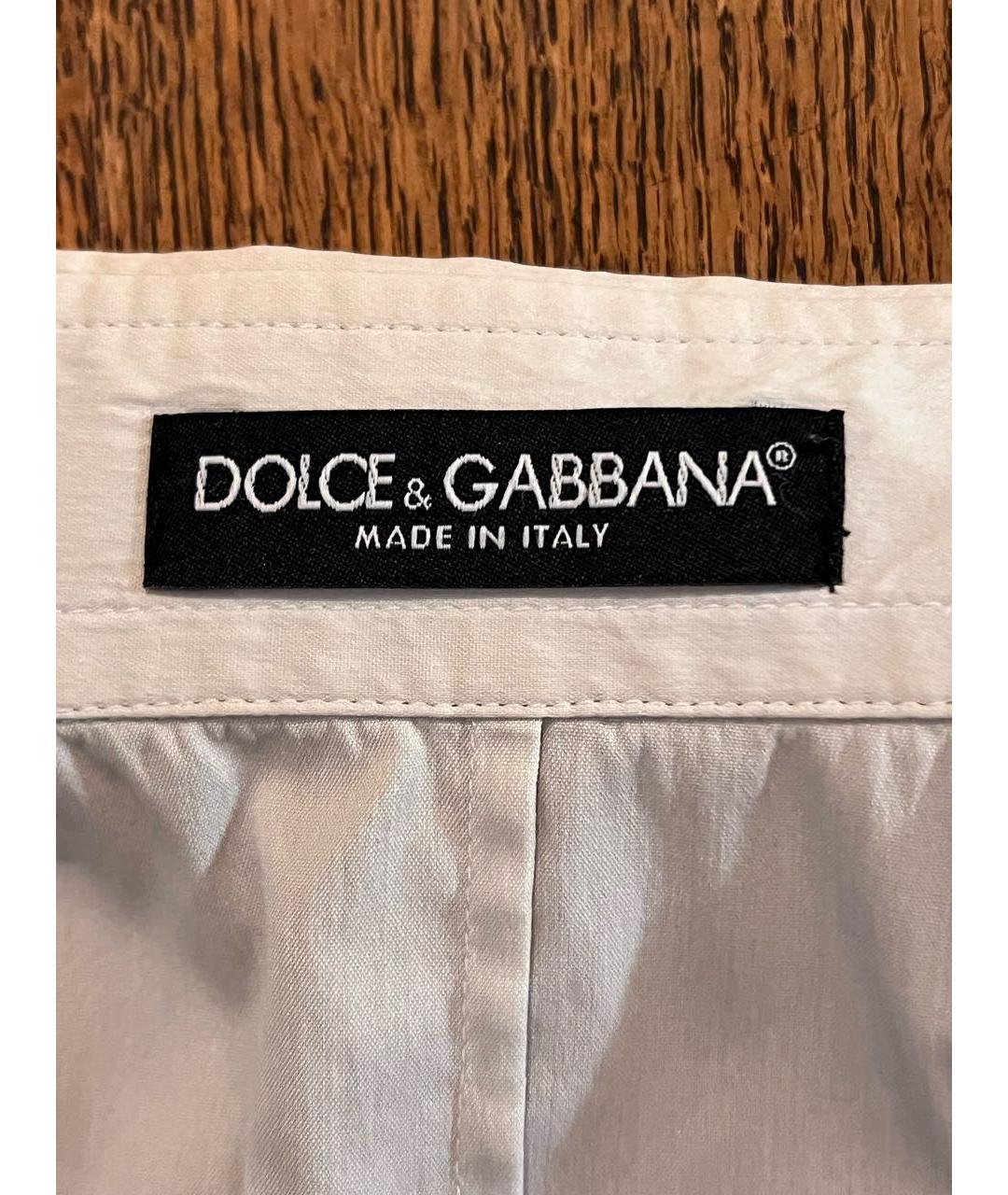 DOLCE&GABBANA Голубая хлопковая рубашка, фото 3