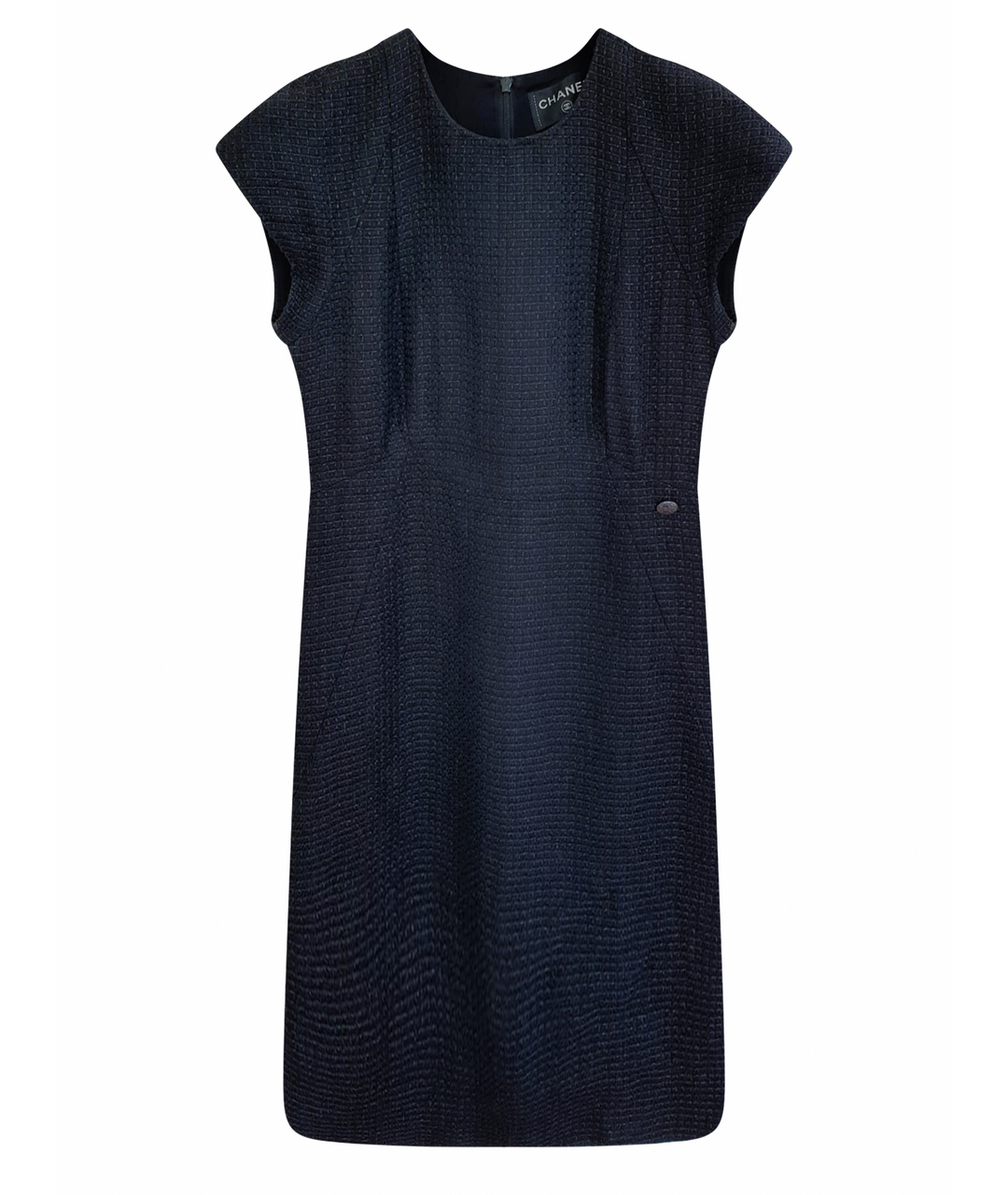 CHANEL PRE-OWNED Черное твидовое повседневное платье, фото 1