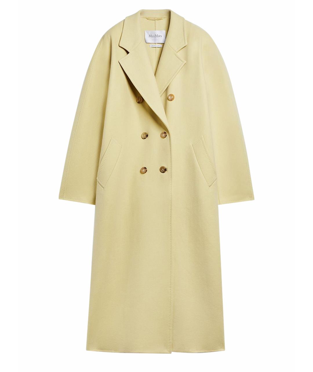 MAX MARA Желтое шерстяное пальто, фото 1