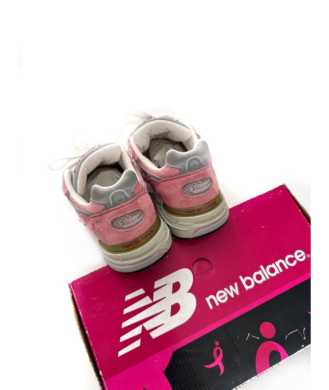 NEW BALANCE Розовые замшевые кеды, фото 5