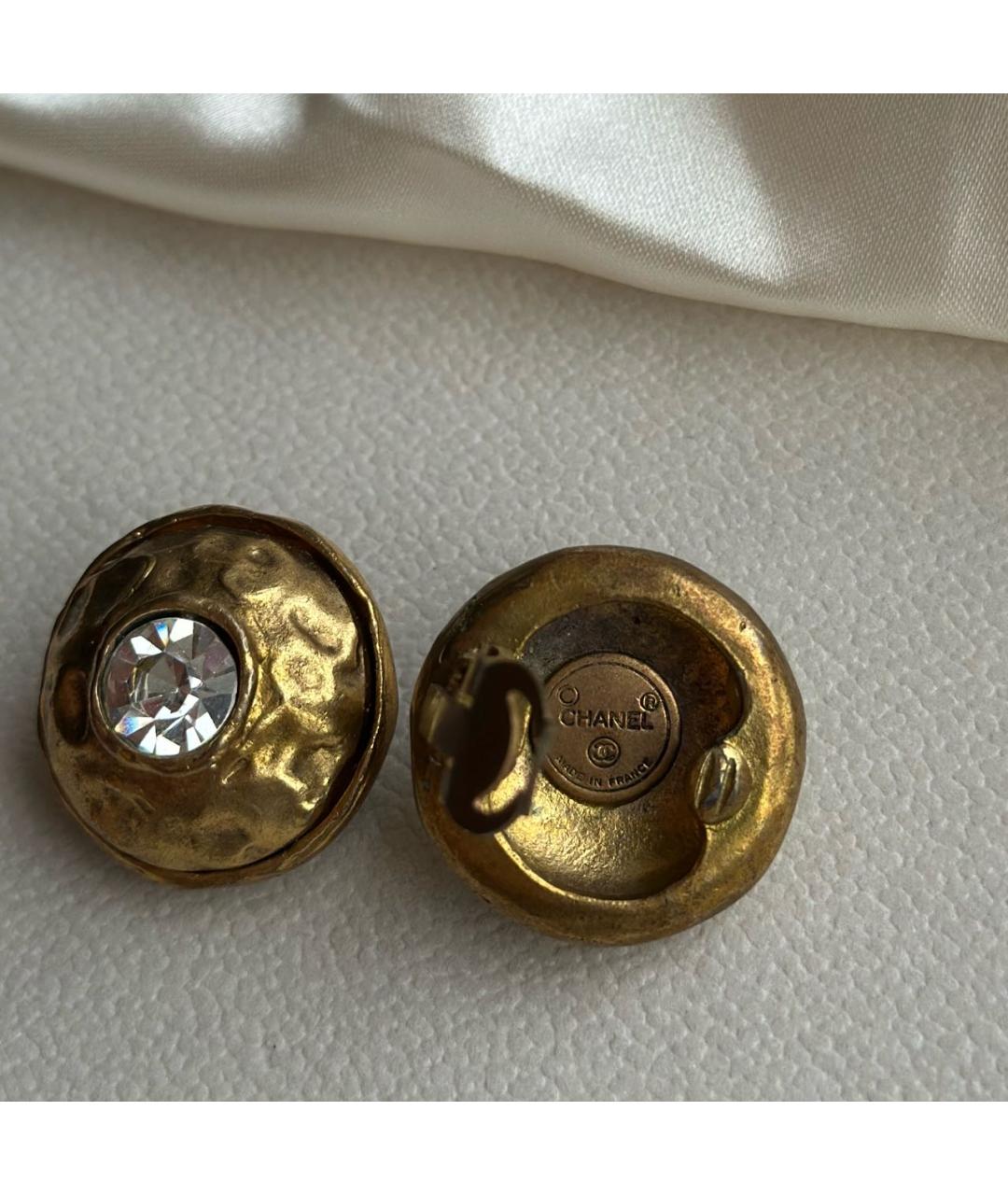 CHANEL Золотые металлические клипсы, фото 8