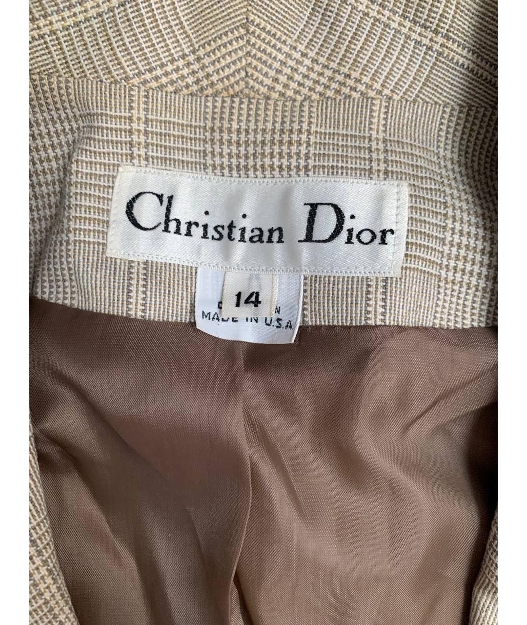 CHRISTIAN DIOR Бежевый костюм с юбками, фото 3