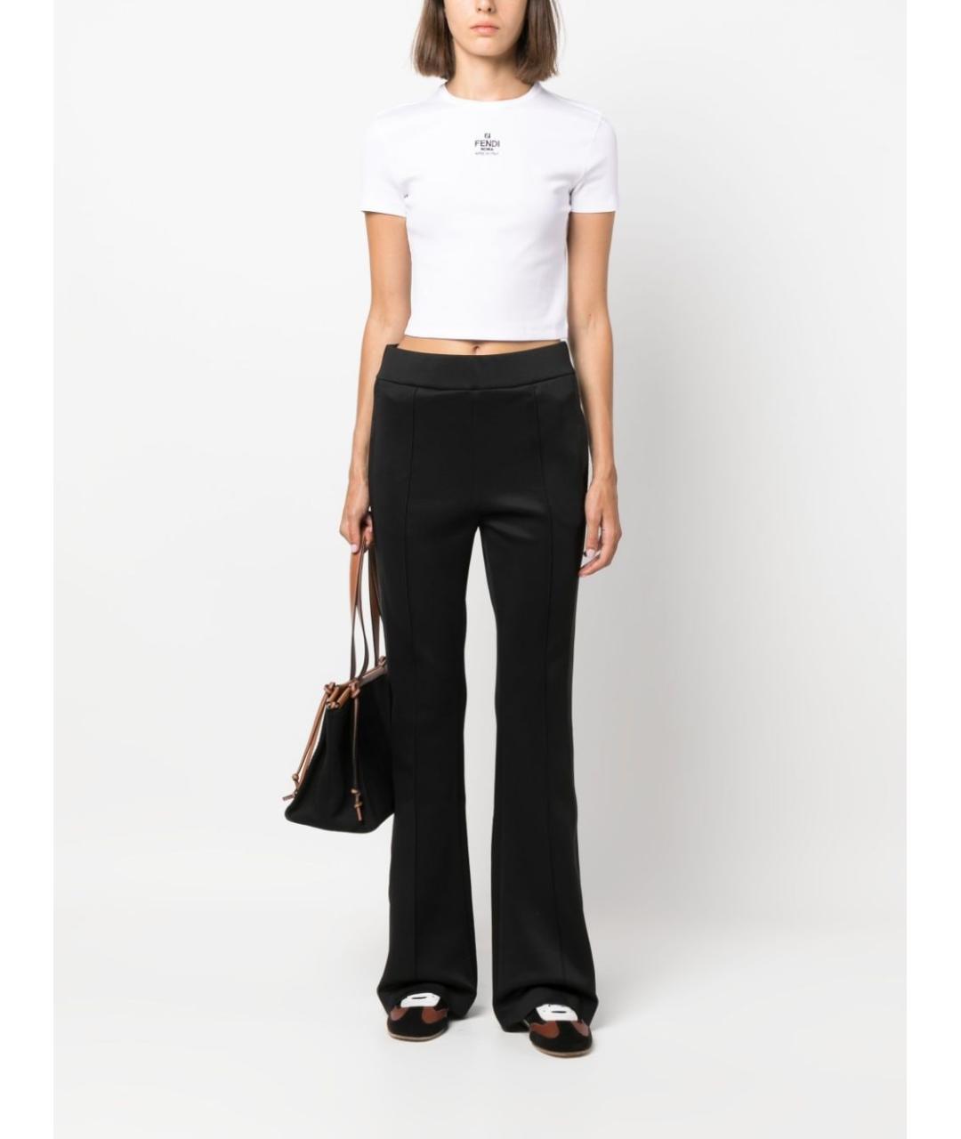 FENDI Белая хлопковая футболка, фото 5