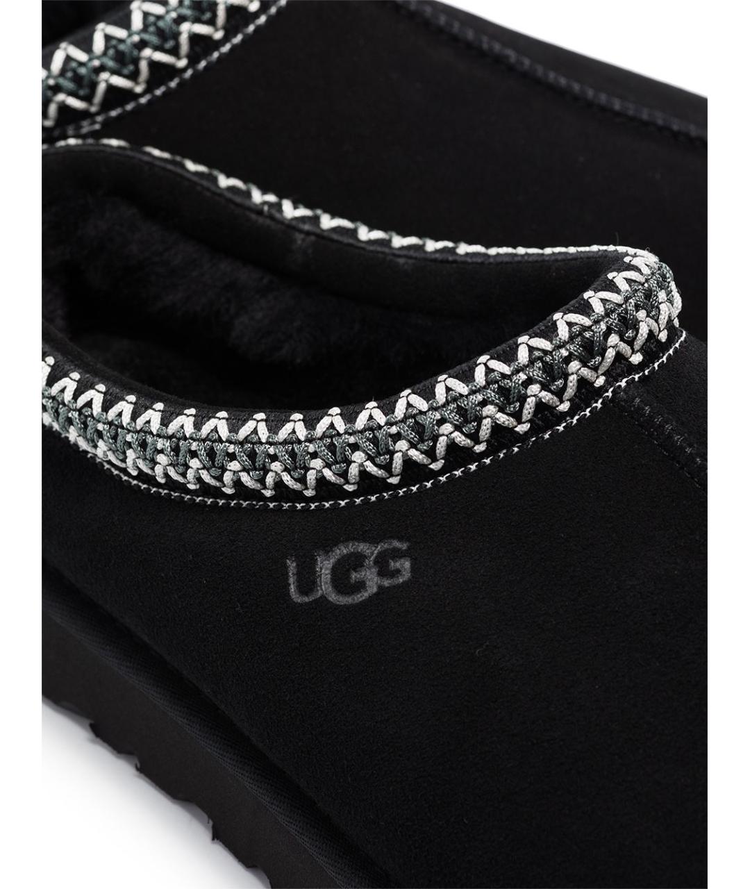 UGG AUSTRALIA Черные кожаные низкие ботинки, фото 3