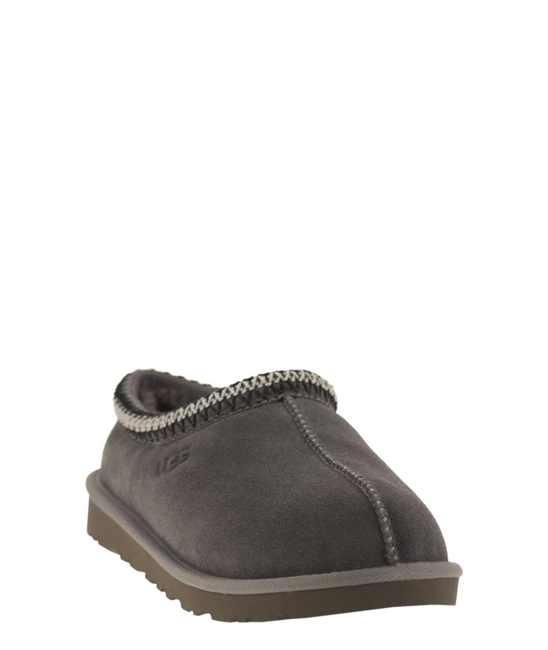 UGG AUSTRALIA Серые кожаные шлепанцы, фото 2