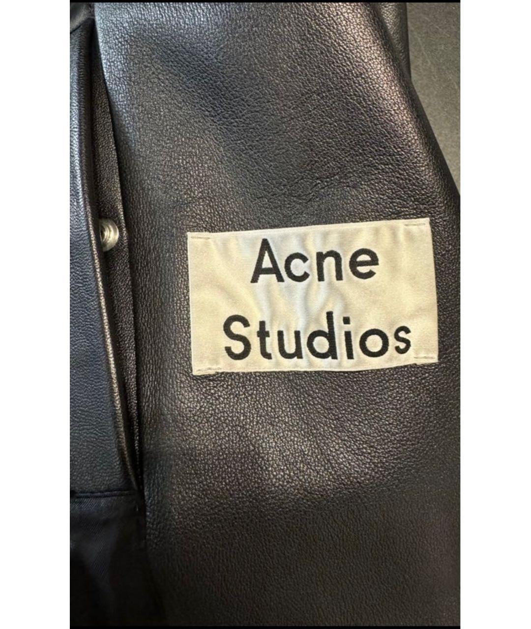 ACNE STUDIOS Черная кожаная куртка, фото 3