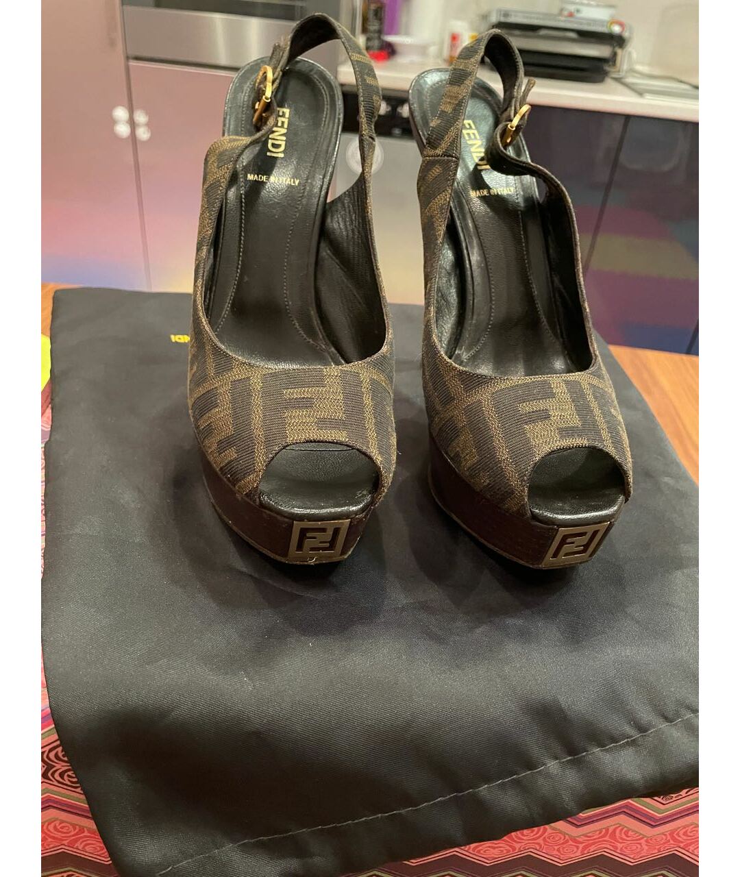 FENDI Коричневые туфли, фото 5
