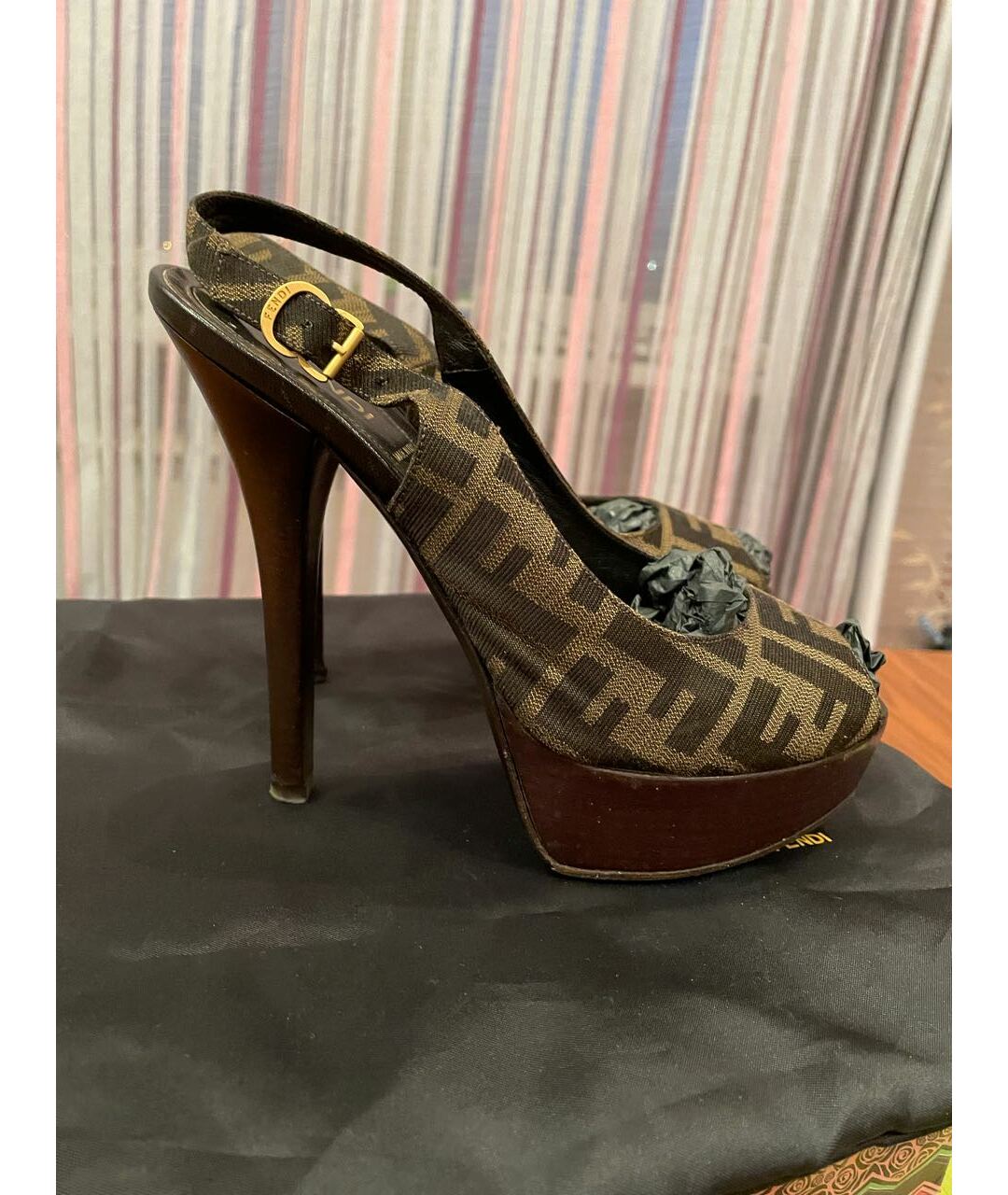 FENDI Коричневые туфли, фото 6