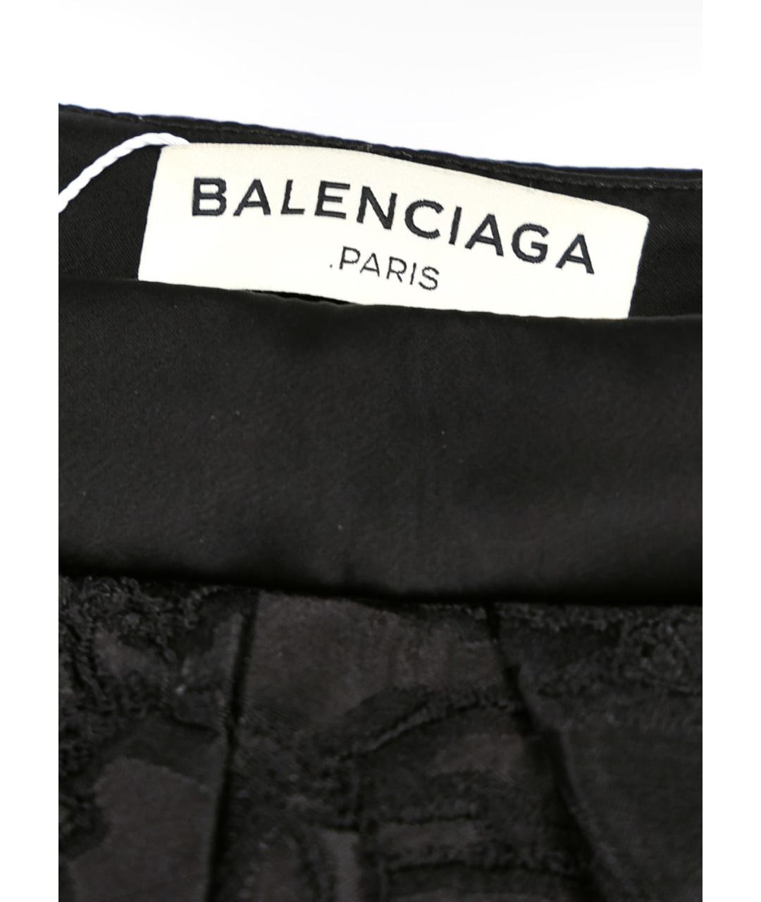 BALENCIAGA Черные шелковые шорты, фото 3