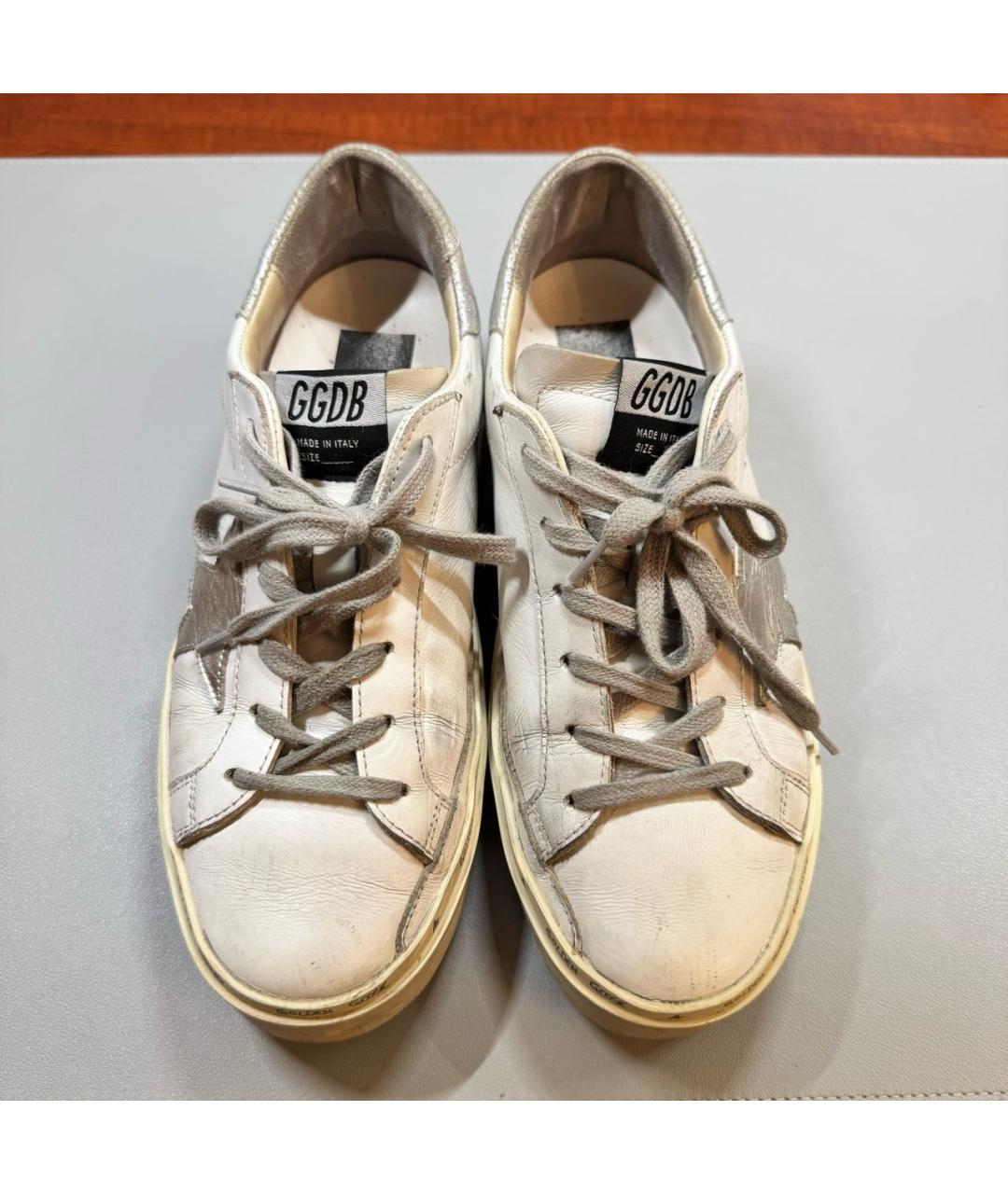 GOLDEN GOOSE DELUXE BRAND Белые кожаные кеды, фото 2