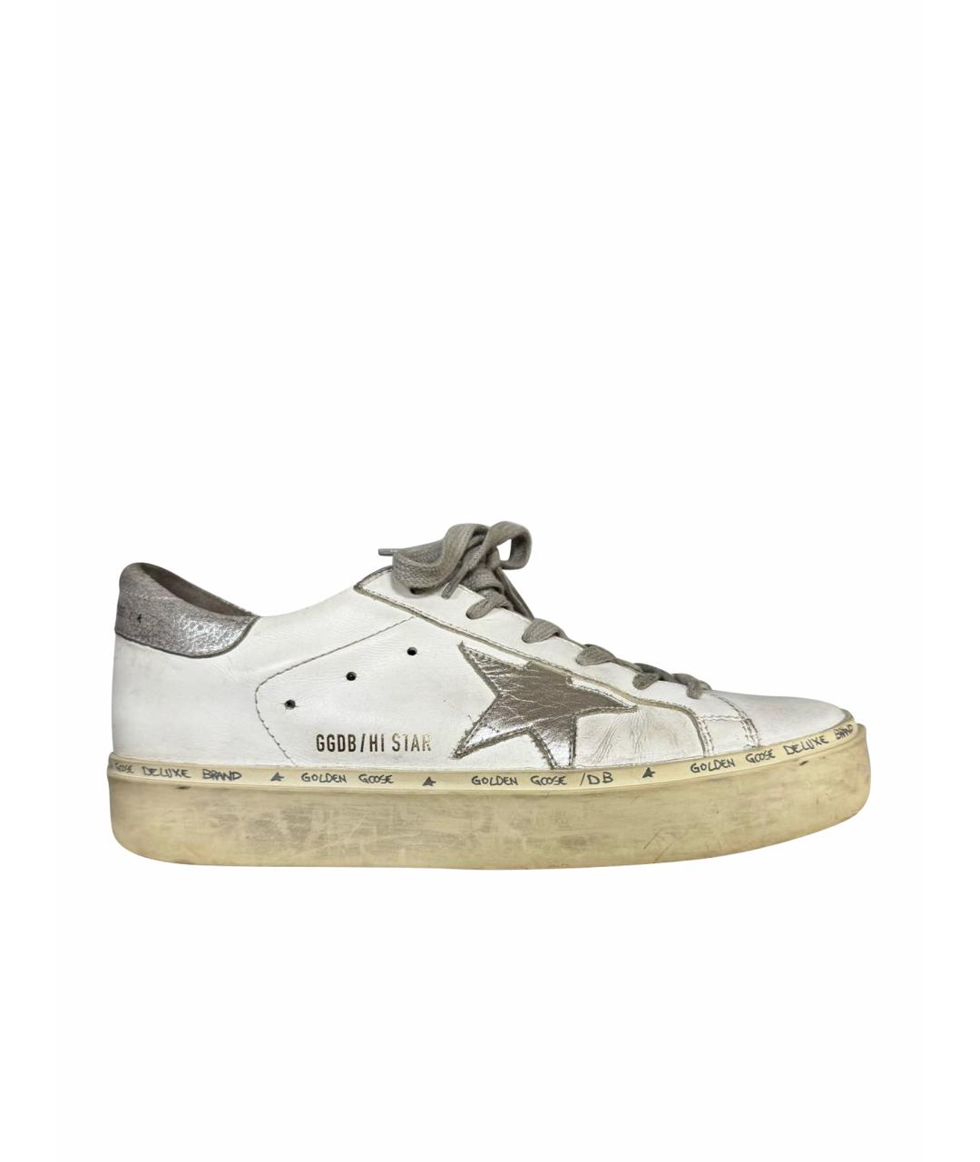 GOLDEN GOOSE DELUXE BRAND Белые кожаные кеды, фото 1